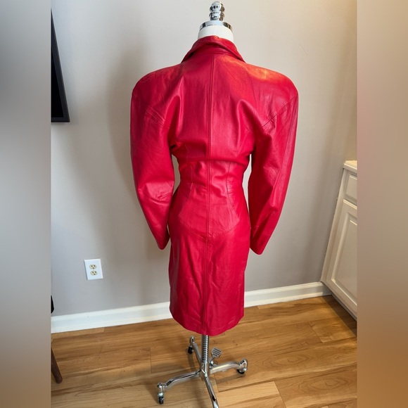 Authentic Vintage Michael Hoban North Beach Leather Dress XS - Picture 4 of 9